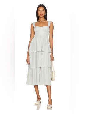 tiered lace midi dress weworewhat WeWoreWhat | Dresses | Weworewhat Tiered Lace Midi Dress